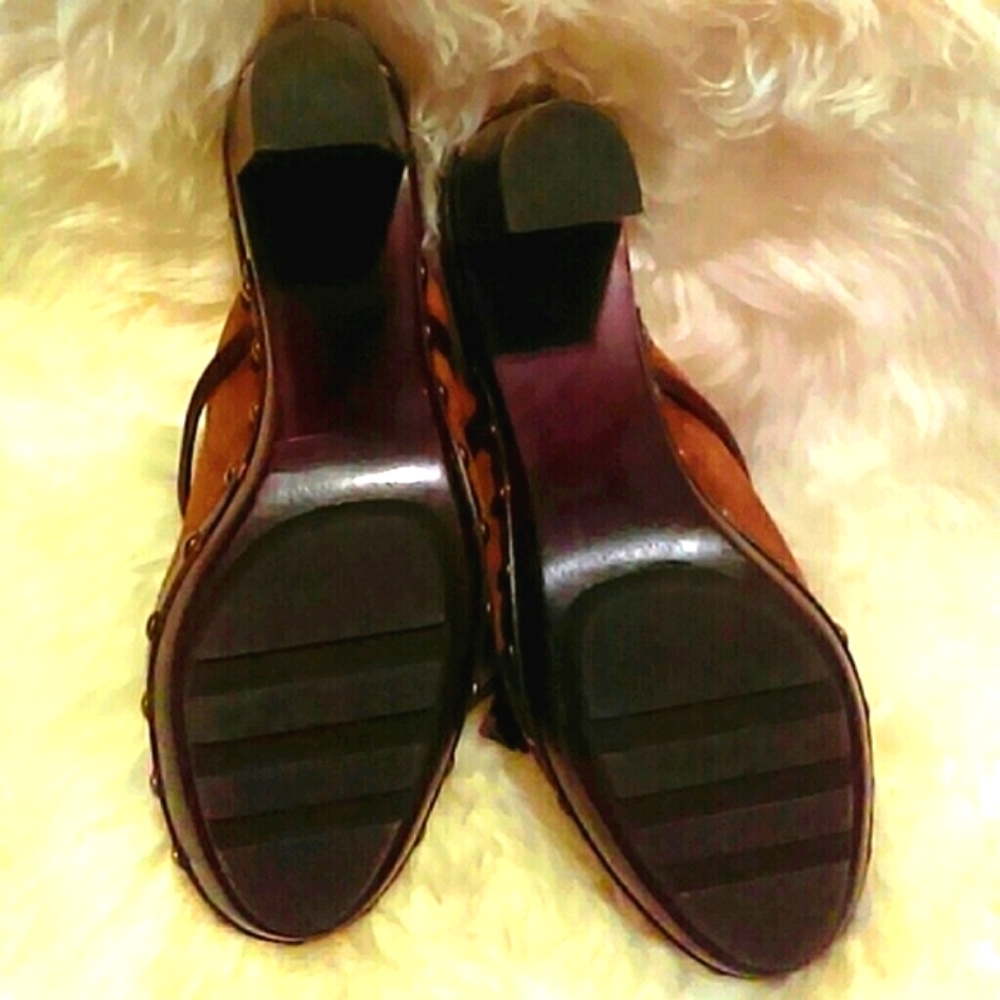Authentic coach suede clog with tassel - Picture 2 of 6
